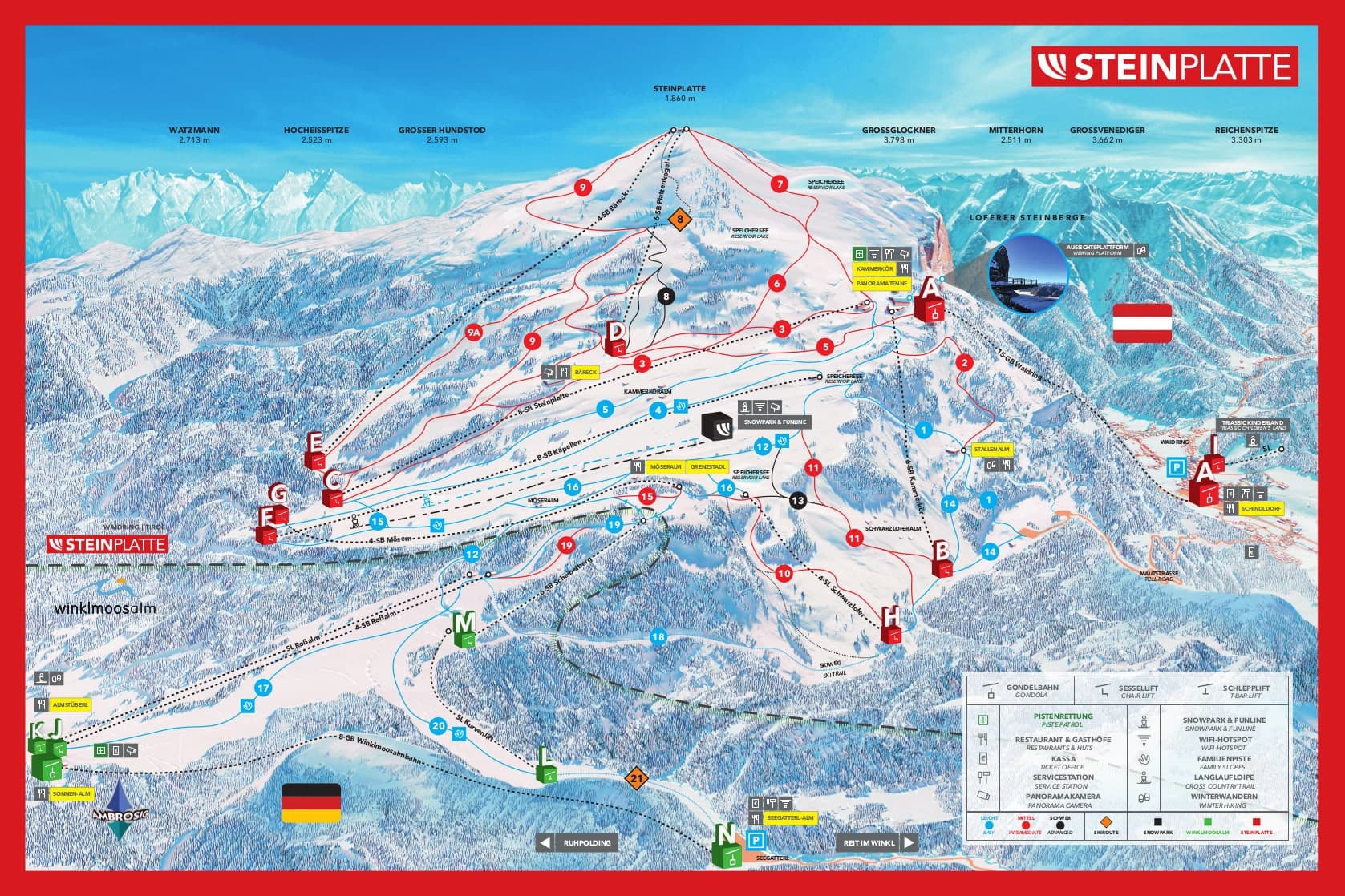 Reit im Winkl ski map