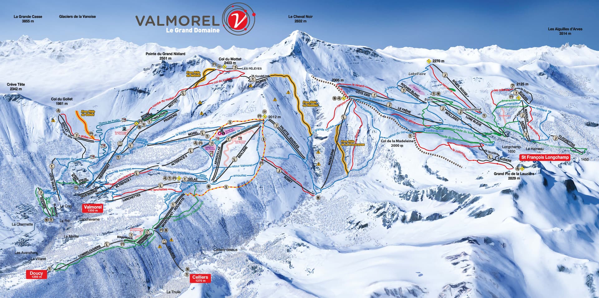 Valmorel ski map